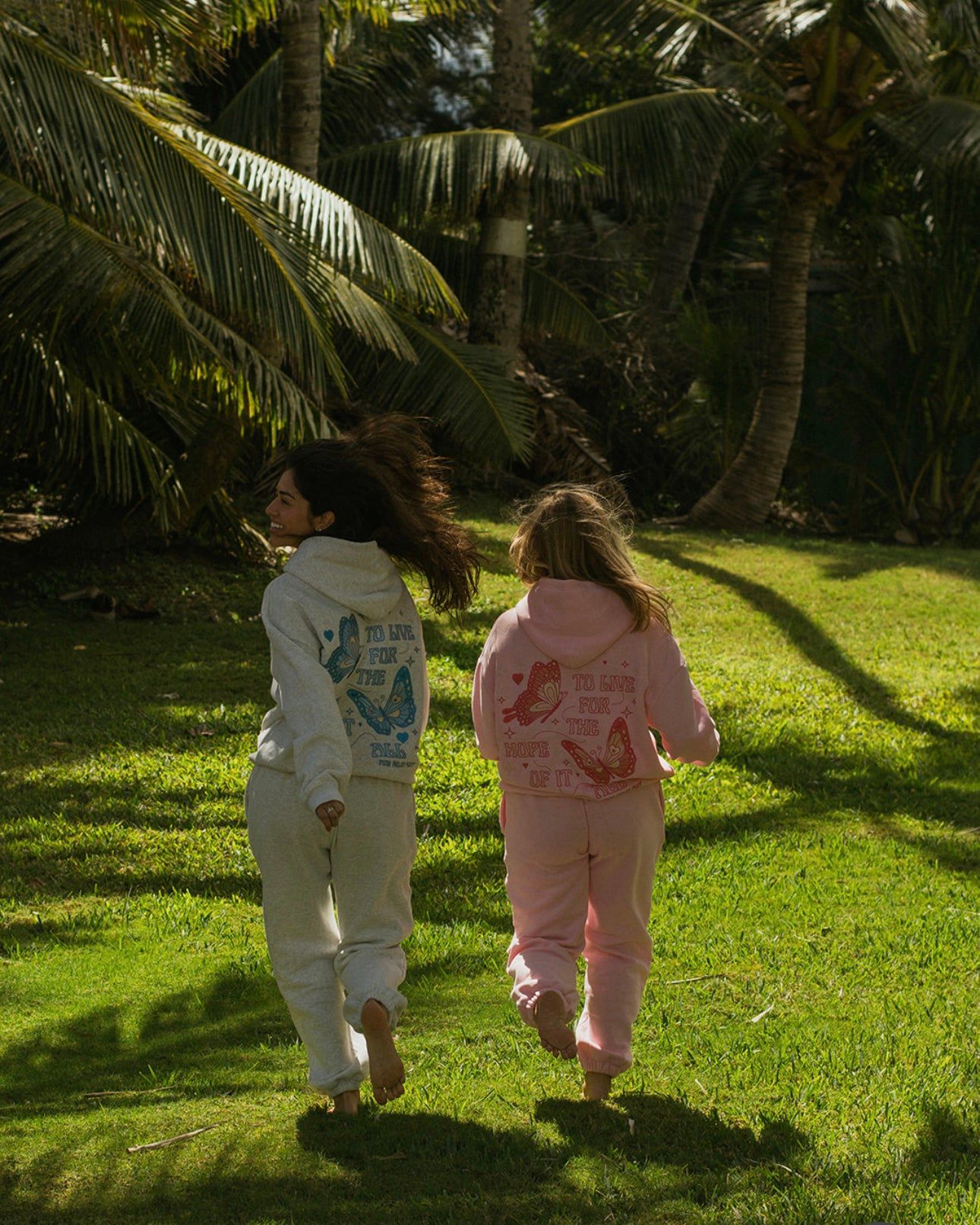 Light Grey Pink Palm Puff Puff Sweatpants | US-DBZCL4823