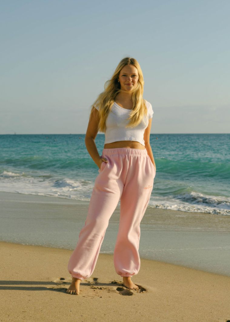 Pink Pink Palm Puff Puff Sweatpants | US-WZYOK3168